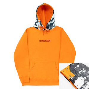 아임낫어휴먼비잉 후드 world wide outcast hoodie // orange