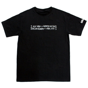 아임낫어휴먼비잉 retro reflective basic logo t-shirts  // black