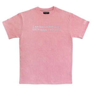 아임낫어휴먼비잉 retro reflective basic logo t-shirts  // pink