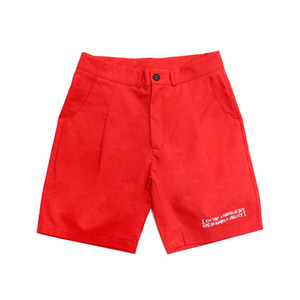 아임낫어휴먼비잉 Basic Logo Shorts - Red