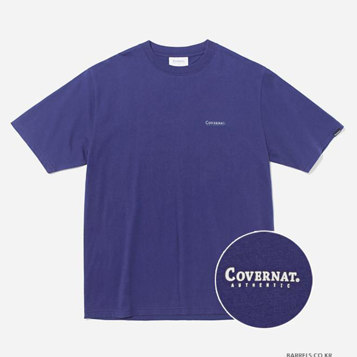 커버낫 티셔츠 S/S SMALL AUTHENTIC LOGO TEE RUST DARK BLUE