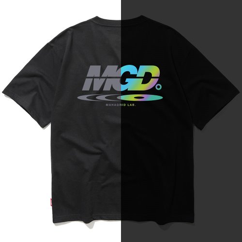 마하그리드 티셔츠 RAINBOW REFLECTOR DISC TEE [BLACK]