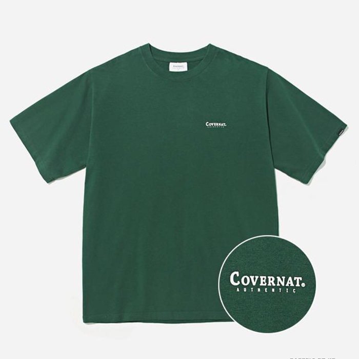 커버낫 티셔츠 S/S SMALL AUTHENTIC LOGO TEE GREEN
