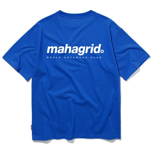 마하그리드 티셔츠 BACK UNFAMOUS LOGO TEE [BLUE]