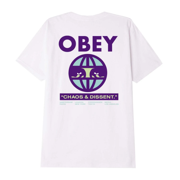 오베이 티셔츠 OBEY GLOBAL EYES CLASSIC TEES / WHITE