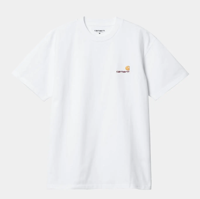 칼하트wip 반팔티 S/S American Script T-Shirt / White
